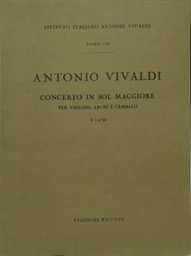 Vivaldi: Concerto FI/64 (RV313) in G major