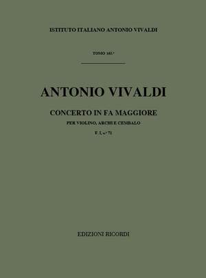 Vivaldi: Concerto FI/71 (RV289) in F major