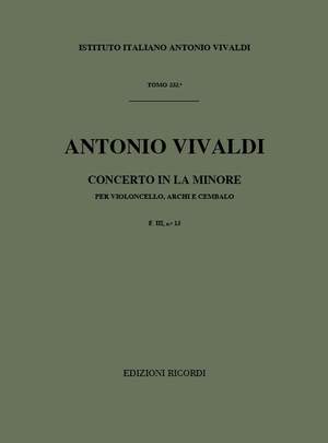 Vivaldi: Concerto FIII/13 (RV421) in A minor