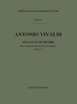 Vivaldi: Sonata FXIII/18 (RV67, Op.1/2) in E minor