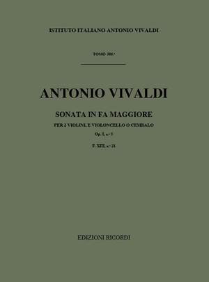 Vivaldi: Sonata FXIII/21 (RV69, Op.1/5) in F major