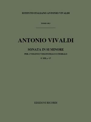Vivaldi: Sonata FXIII/27 (RV79, Op.1/11) in B minor