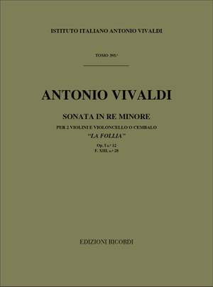 Vivaldi: Sonata FXIII/28 (RV63, Op.1/12) in D minor