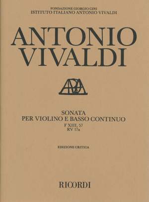 Vivaldi: Sonata FXIII/57 (RV17a) in E minor (Crit.Ed.)