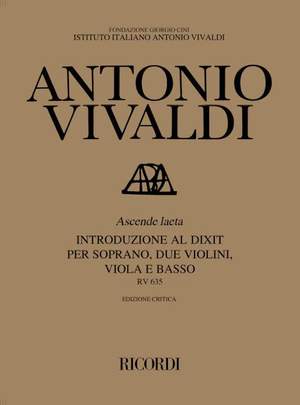 Vivaldi: Ascende laeta RV635: Introduzione al Dixit (Crit.Ed.)