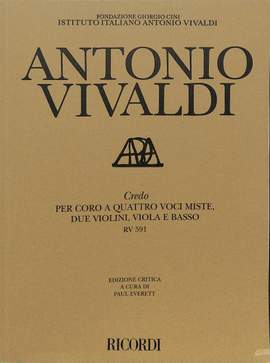 Vivaldi: Credo RV591 (Crit.Ed.)