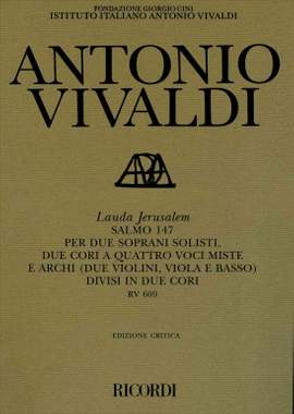 Vivaldi: Lauda Jerusalem RV609 (Crit.Ed.)