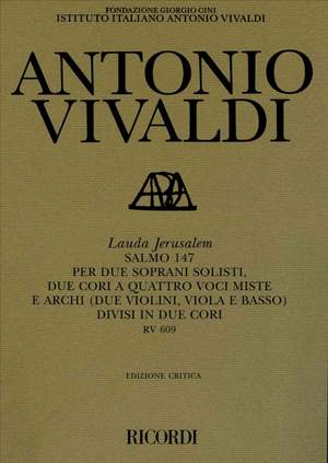 Vivaldi: Lauda Jerusalem RV609 (Crit.Ed.)