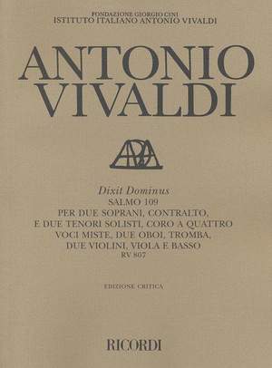 Vivaldi: Dixit Dominus RV807 (Crit.Ed.)