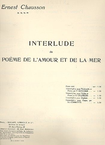 Chausson: Interlude