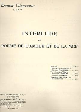 Chausson: Interlude