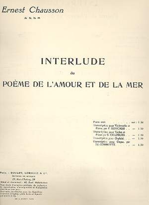 Chausson: Interlude