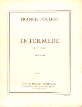 Poulenc: Intermède in D minor