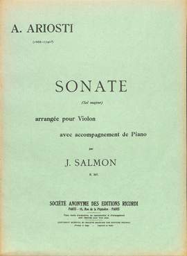 Ariosti: Sonata in G major