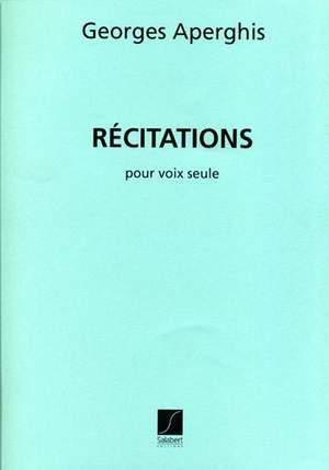 Aperghis: Récitations (EAS19951)