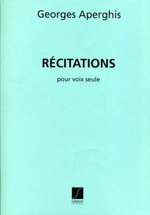 Aperghis: Récitations (EAS19951)