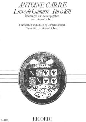 Carré: Livre de Guitarre (Paris 1671)