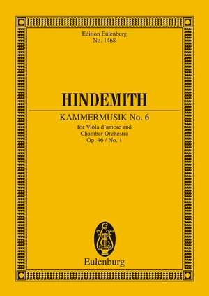 Hindemith, P: Kammermusik No. 6 op. 46/1