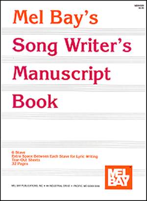 Song Writers Manuscript Book