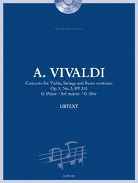 Vivaldi: Concerto for Violin, Strings and BC Op. 3 No. 3