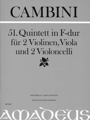 Cambini, G G: 51. Quintet