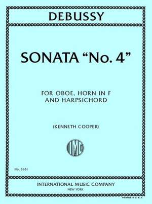 Debussy, C: Sonata "No.4"