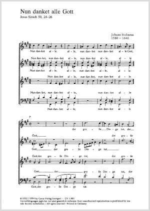 Stobaeus: Nun danket alle Gott