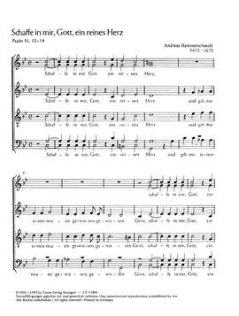 Hammerschmidt: Schaffe in mir, Gott, ein reines Herz (dorisch)