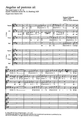 Scheidt: Angelus ad pastores ait (eMoll)
