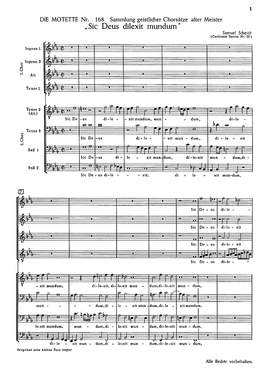Scheidt: Sic Deus dilexit mundum (fMoll)