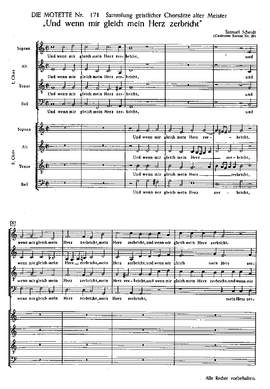 Scheidt: Und wenn mir gleich mein Herz (CDur)