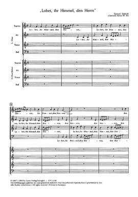 Scheidt: Lobet, ihr Himmel, den Herren (CDur)
