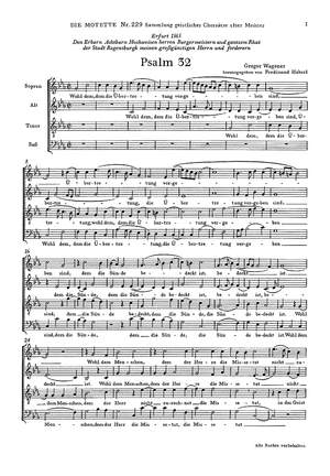 Wagener: Psalm 32 (cMoll)