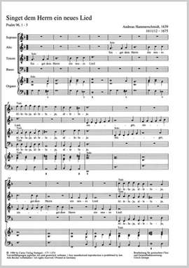 Hammerschmidt: Singet dem Herrn ein neues Lied (dorisch)