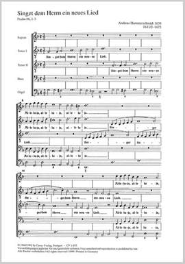 Hammerschmidt: Singet dem Herrn ein neues Lied (dorisch)
