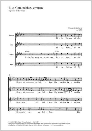 Zacharia: Eile, Gott, mich zu erretten (AsDur)