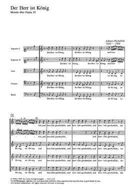 Pachelbel: Der Herr ist König III (CDur)