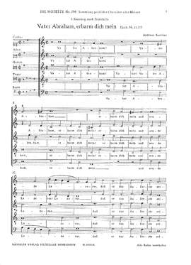 Raselius: Vater Abraham, erbarm dich mein (aMoll)