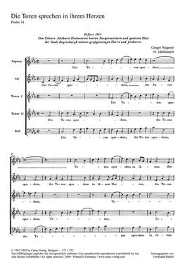 Wagener: Psalm 14