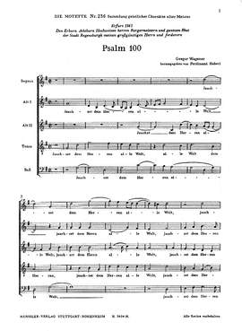 Wagener: Psalm 100 (GDur)