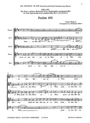 Wagener: Psalm 100 (GDur)