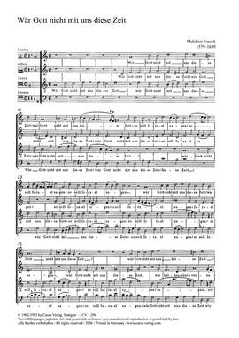 Franck; Praetorius: Wär Gott nicht mit uns