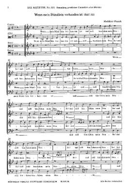 Franck; Praetorius: Wenn mein Stündlein