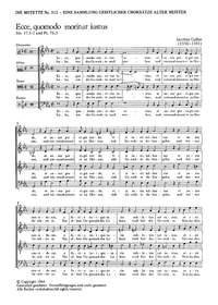 Gallus: Ecce, quomodo moritur iustus (EsDur)