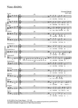 Gabrieli: Nunc dimittis servum