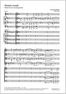 Gabrieli: Domine exaudi orationem (dorisch)
