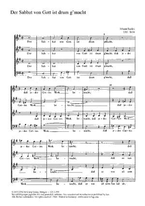 Staden: Der Sabbat von Gott ist drum g'macht