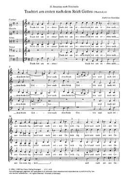 Raselius: Trachtet am ersten nach dem Reich Gottes (GDur)