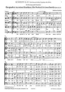 Raselius: Die Hochzeit ist zwar bereit (dMoll)