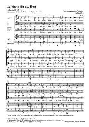 Dedekind: Gelobet seist du, Herr, Gott Israel (mixolydisch)